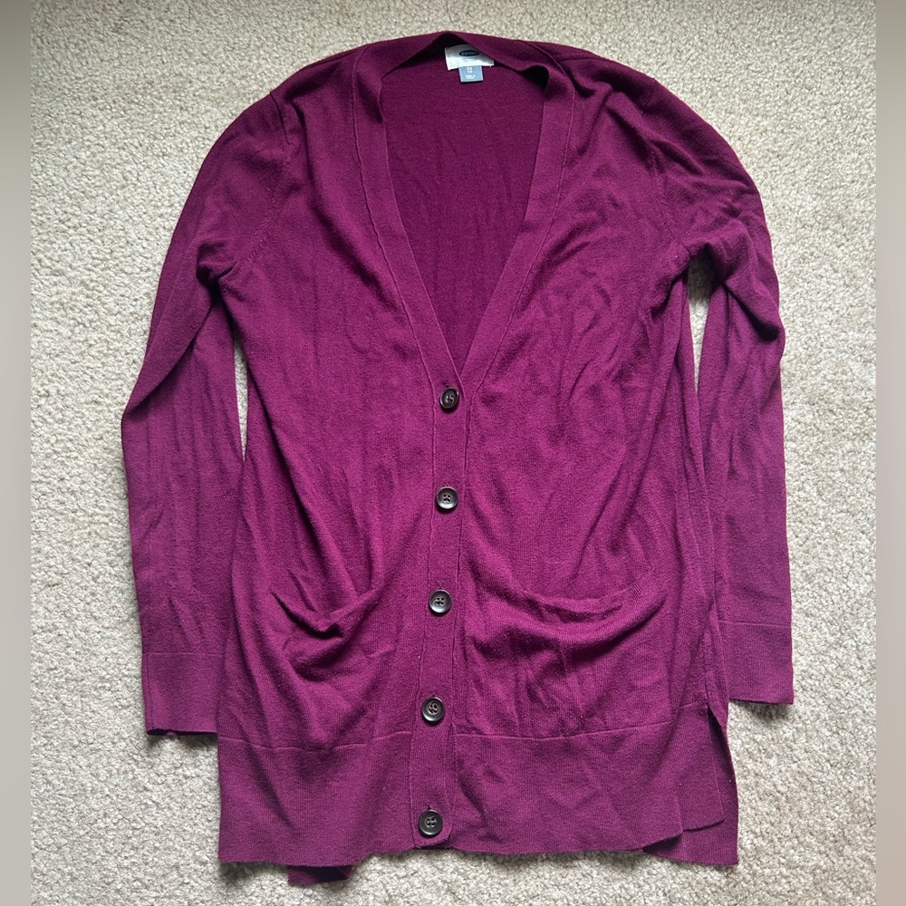 Old Navy Purple Cardigan Button Up Sweater size XS
